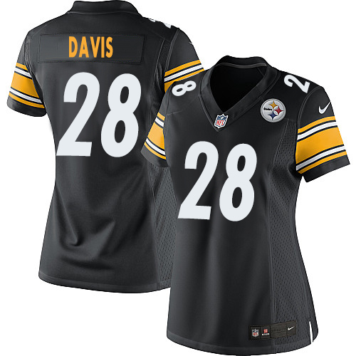 Women's Limited Sean Davis Nike Jersey Black Home - #28 NFL Pittsburgh Steelers